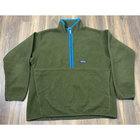 VTG 2000 Men Patagonia Synchilla Marsupial 1/2 zip fleece pullover sweatshirt XL - Picture 1 of 6
